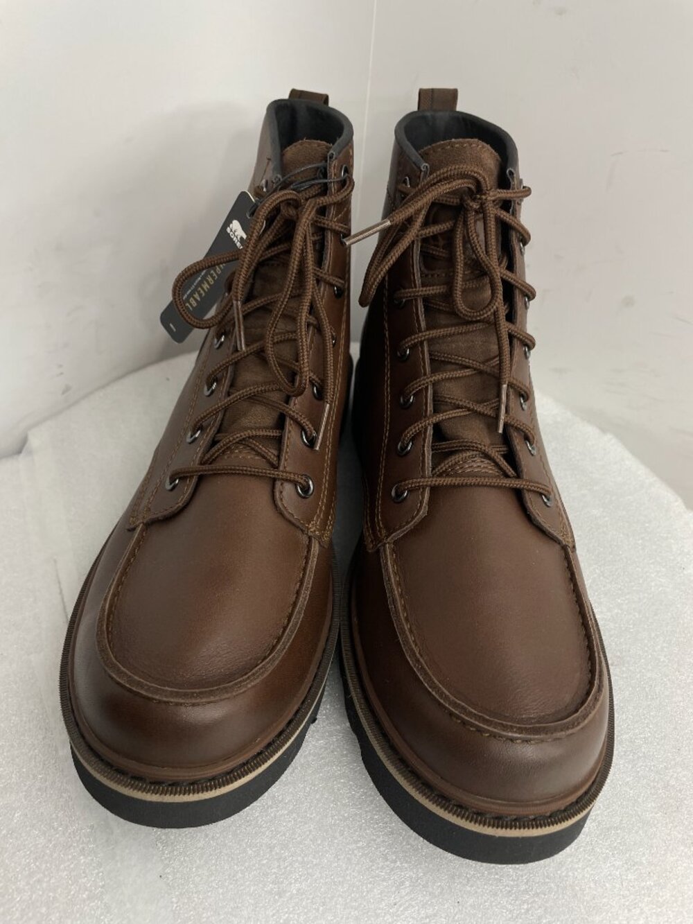 Sorel Slabtown 62 Moc Waterproof Leather Brown Boots Men's 11 NEW